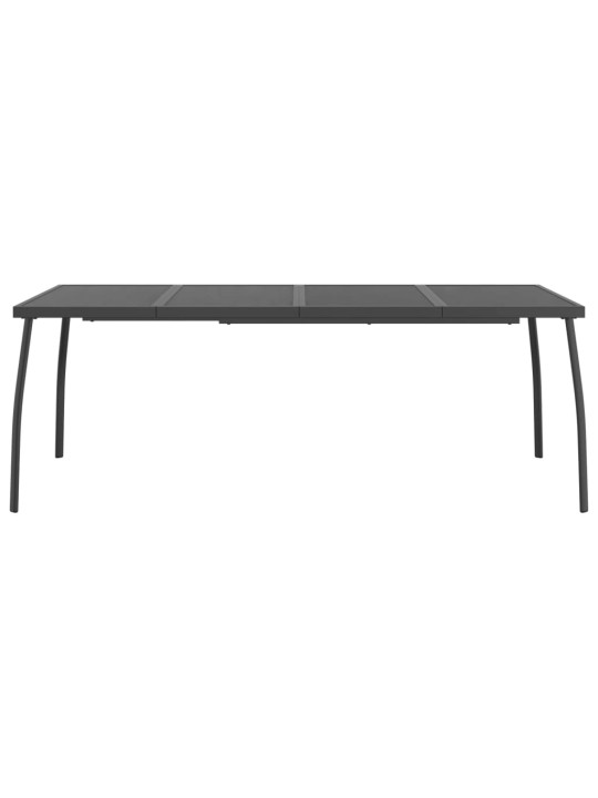 Sodo stalas, antracito, 200x100x72cm, plienas, tinklelis