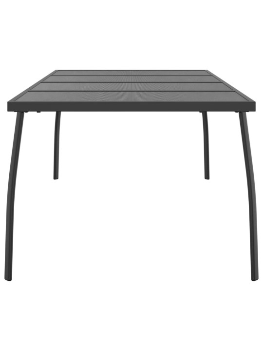 Sodo stalas, antracito, 200x100x72cm, plienas, tinklelis