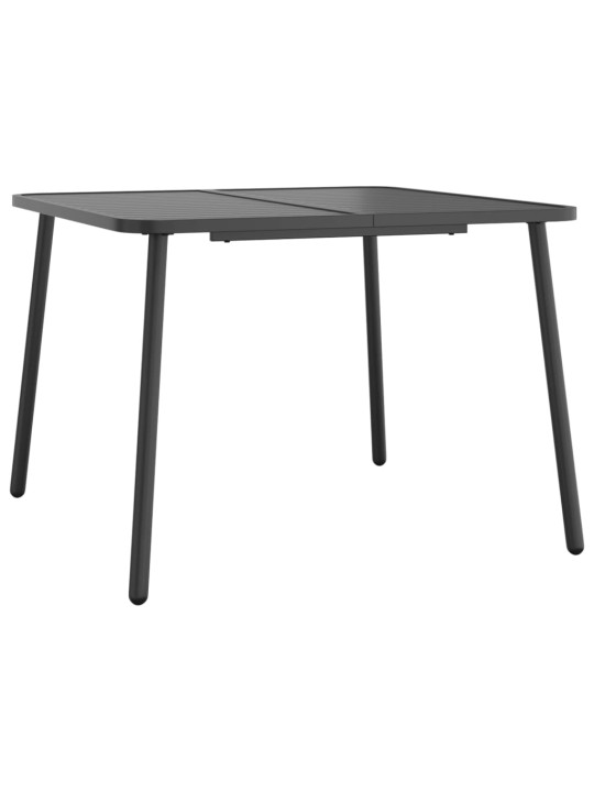 Sodo stalas, antracito spalvos, 100x100x71cm, plienas