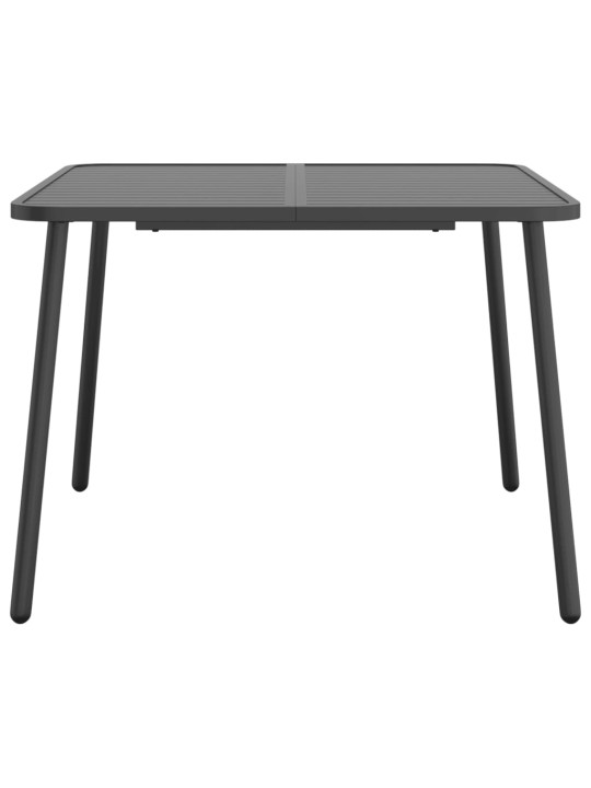Sodo stalas, antracito spalvos, 100x100x71cm, plienas