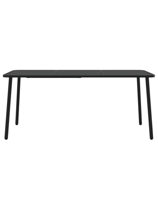 Sodo stalas, antracito spalvos, 165x80x71cm, plienas
