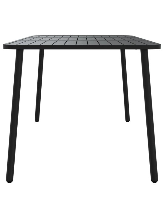 Sodo stalas, antracito spalvos, 165x80x71cm, plienas