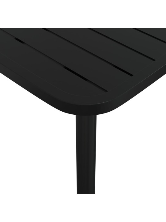 Sodo stalas, antracito spalvos, 165x80x71cm, plienas