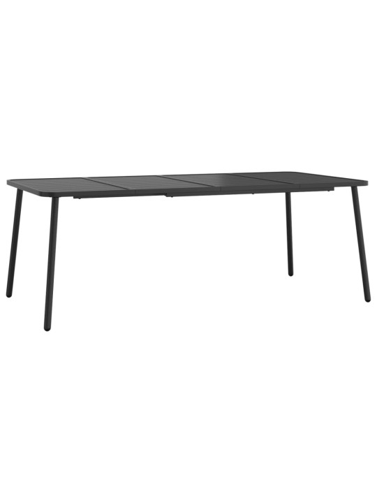 Sodo stalas, antracito spalvos, 200x100x71cm, plienas