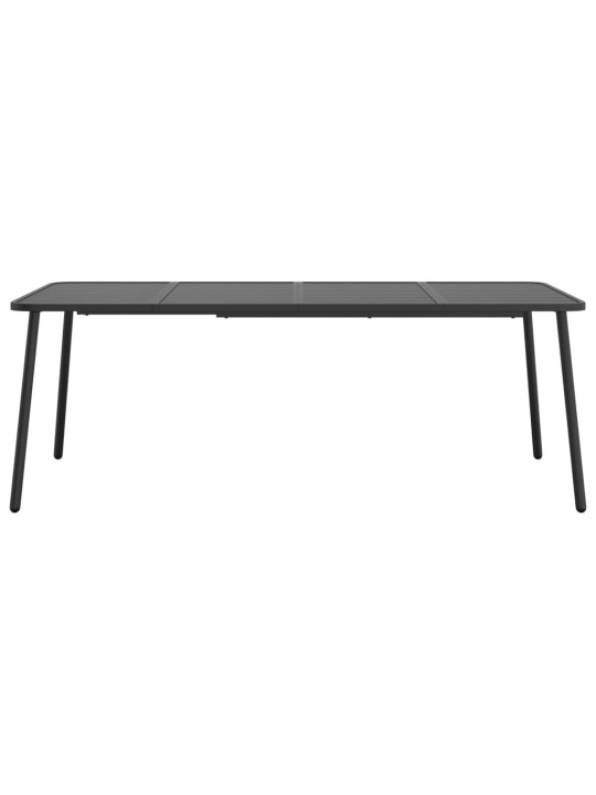 Sodo stalas, antracito spalvos, 200x100x71cm, plienas