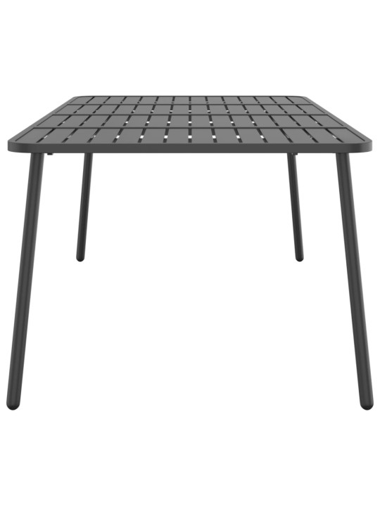Sodo stalas, antracito spalvos, 200x100x71cm, plienas