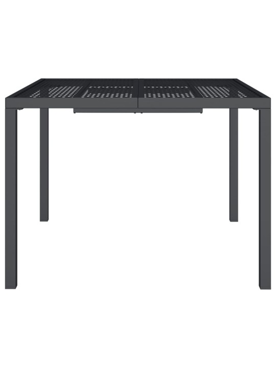 Sodo stalas, antracito spalvos, 100x100x72cm, plienas