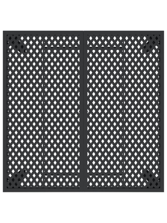 Sodo stalas, antracito spalvos, 100x100x72cm, plienas