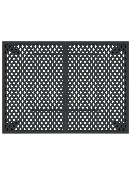Sodo stalas, antracito spalvos, 110x80x72cm, plienas