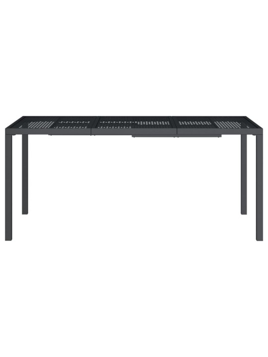 Sodo stalas, antracito spalvos, 165x80x72cm, plienas