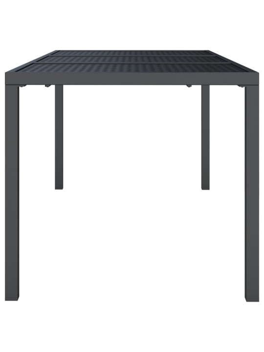 Sodo stalas, antracito spalvos, 165x80x72cm, plienas