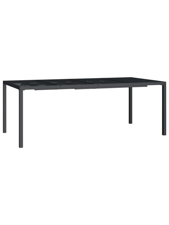 Sodo stalas, antracito spalvos, 200x100x72cm, plienas