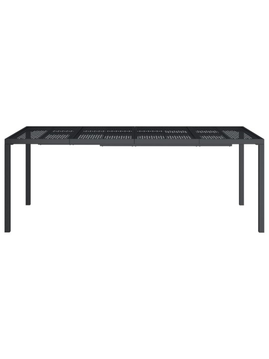 Sodo stalas, antracito spalvos, 200x100x72cm, plienas