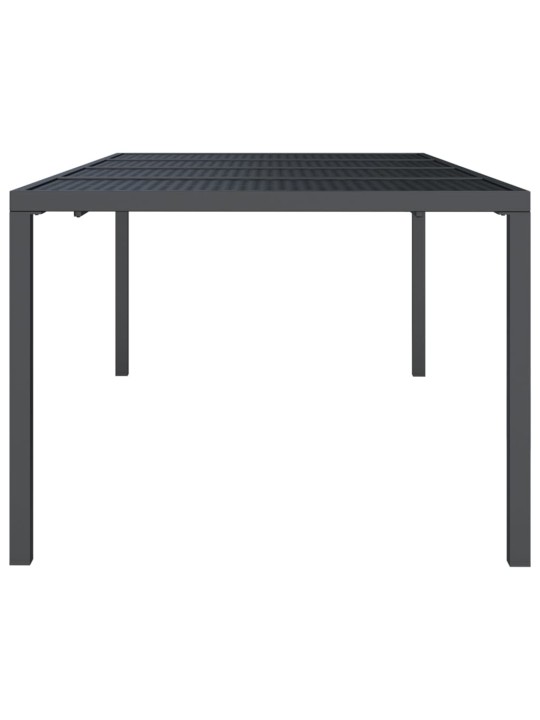 Sodo stalas, antracito spalvos, 200x100x72cm, plienas