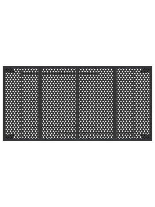 Sodo stalas, antracito spalvos, 200x100x72cm, plienas