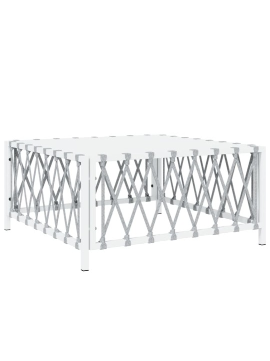 Sodo stalas, baltos spalvos, 70x70x34cm, austas audinys