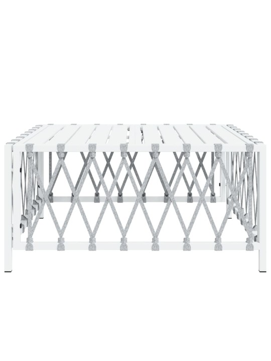 Sodo stalas, baltos spalvos, 70x70x34cm, austas audinys