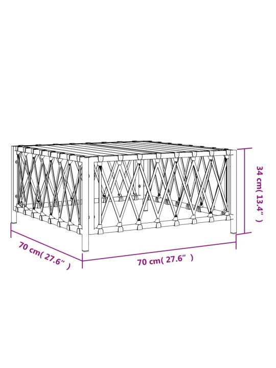 Sodo stalas, baltos spalvos, 70x70x34cm, austas audinys