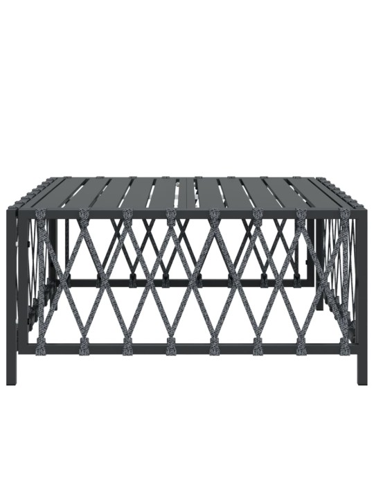Sodo stalas, antracito spalvos, 70x70x34cm, austas audinys