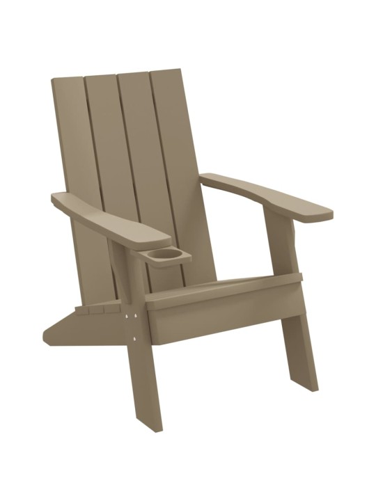 Sodo adirondack kėdė, šviesiai ruda, 75x88,5x89,5cm, PP