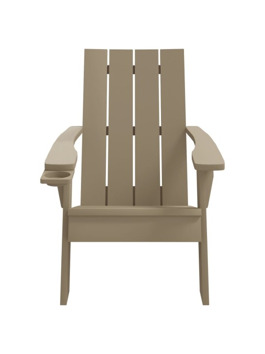 Sodo adirondack kėdė, šviesiai ruda, 75x88,5x89,5cm, PP