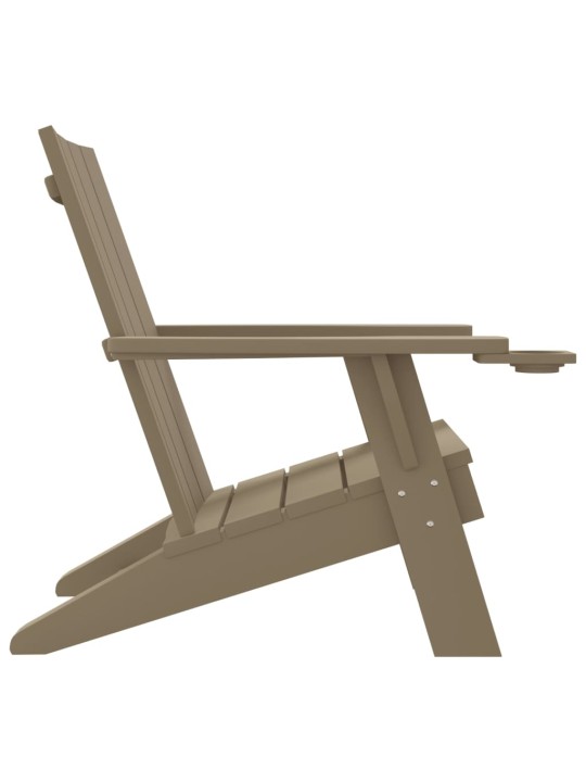 Sodo adirondack kėdė, šviesiai ruda, 75x88,5x89,5cm, PP