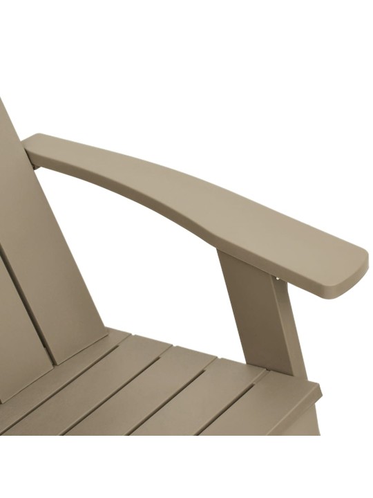 Sodo adirondack kėdė, šviesiai ruda, 75x88,5x89,5cm, PP