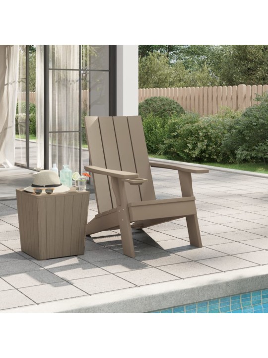 Sodo adirondack kėdė, šviesiai ruda, 75x88,5x89,5cm, PP