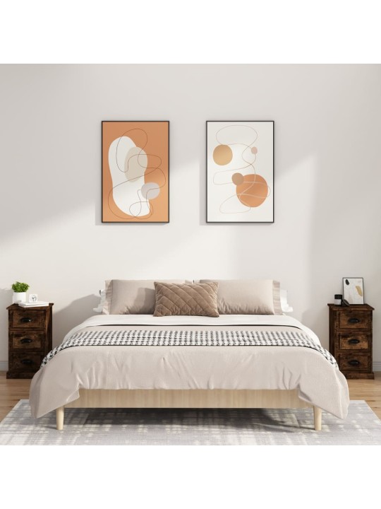 Naktinė spintelė, dūminio ąžuolo, 39x39x67cm, mediena