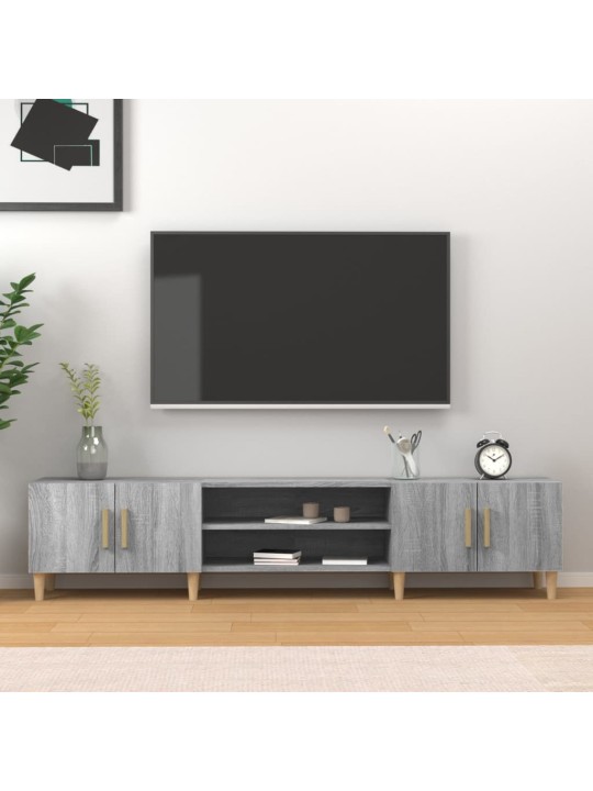 Televizoriaus spintelė, pilka ąžuolo, 180x31,5x40cm, mediena
