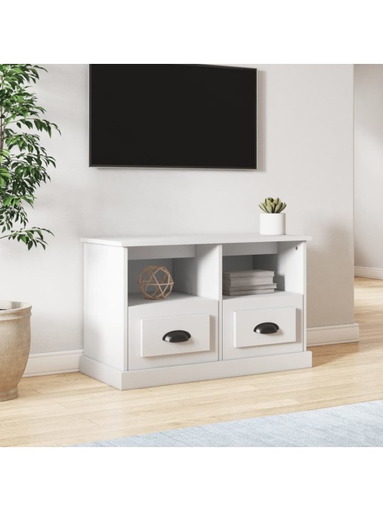 Televizoriaus spintelė, balta, 80x35x50cm, apdirbta mediena
