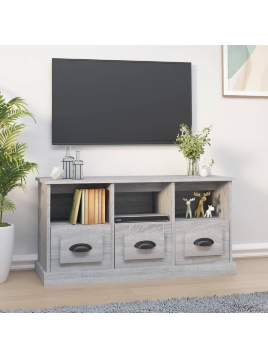 Televizoriaus spintelė, pilka ąžuolo, 100x35x50cm, mediena