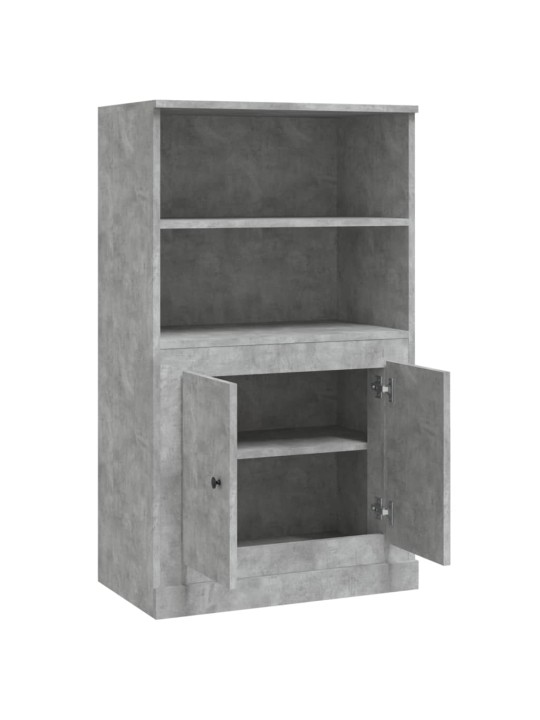Komoda, betono pilka, 60x35,5x103,5cm, apdirbta mediena