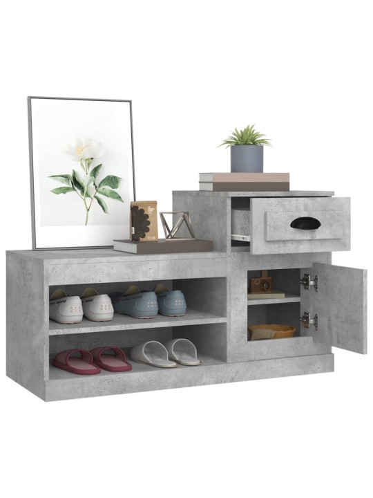 Spintelė batams, betono pilka, 100x42x60cm, apdirbta mediena