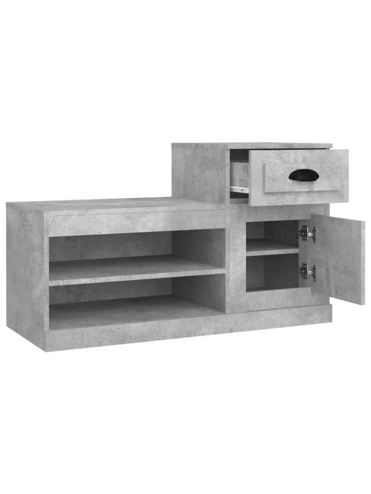 Spintelė batams, betono pilka, 100x42x60cm, apdirbta mediena
