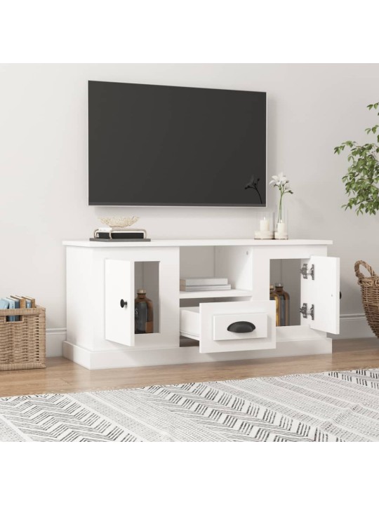 Televizoriaus spintelė, balta, 100x35,5x45cm, apdirbta mediena