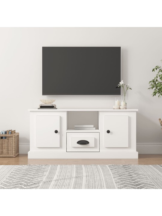 Televizoriaus spintelė, balta, 100x35,5x45cm, apdirbta mediena