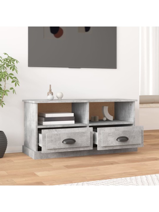 Televizoriaus spintelė, betono pilka, 93x35,5x45cm, mediena