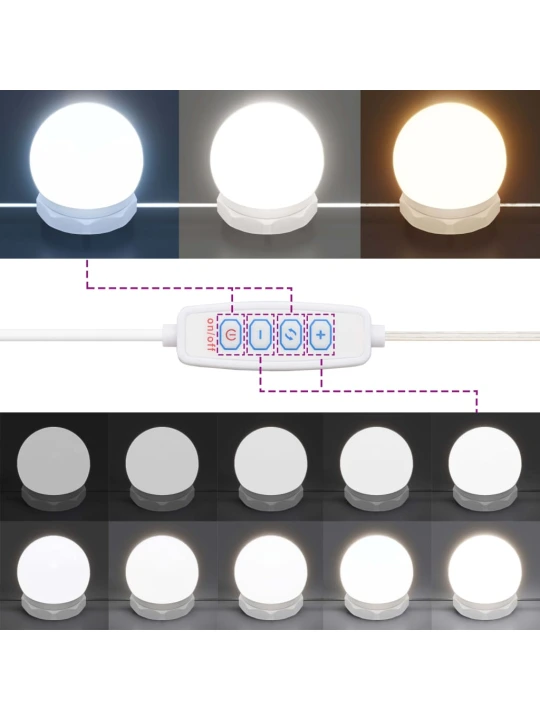 Kosmetinis staliukas su LED, ąžuolo, 90x50x132,5cm, mediena