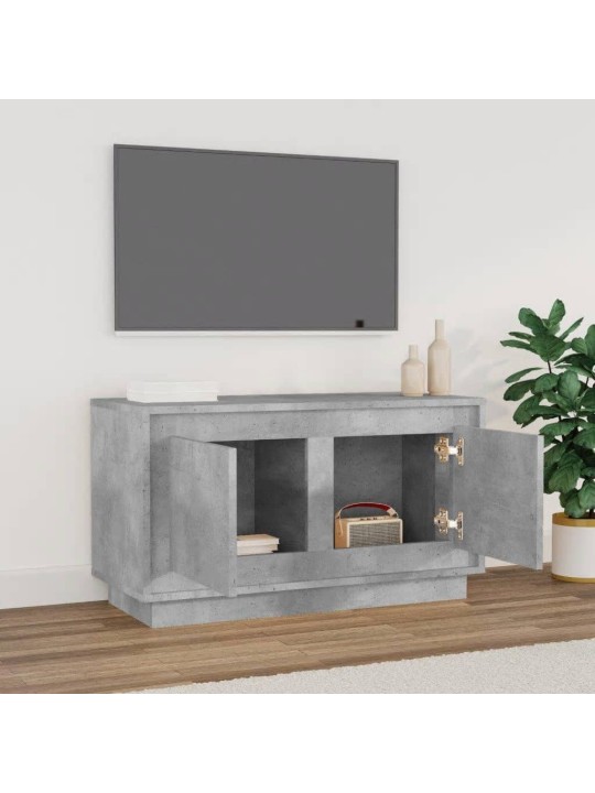 Televizoriaus spintelė, betono pilka, 80x35x45cm, mediena