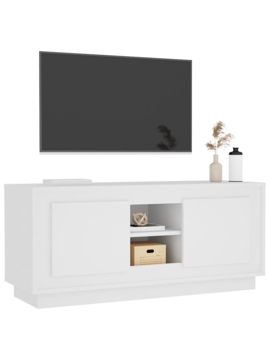 Televizoriaus spintelė, baltos spalvos, 102x35x45cm, mediena