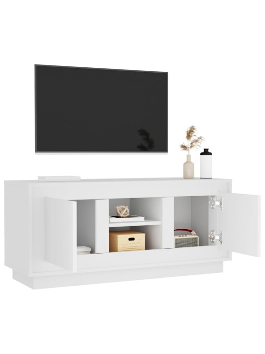 Televizoriaus spintelė, baltos spalvos, 102x35x45cm, mediena