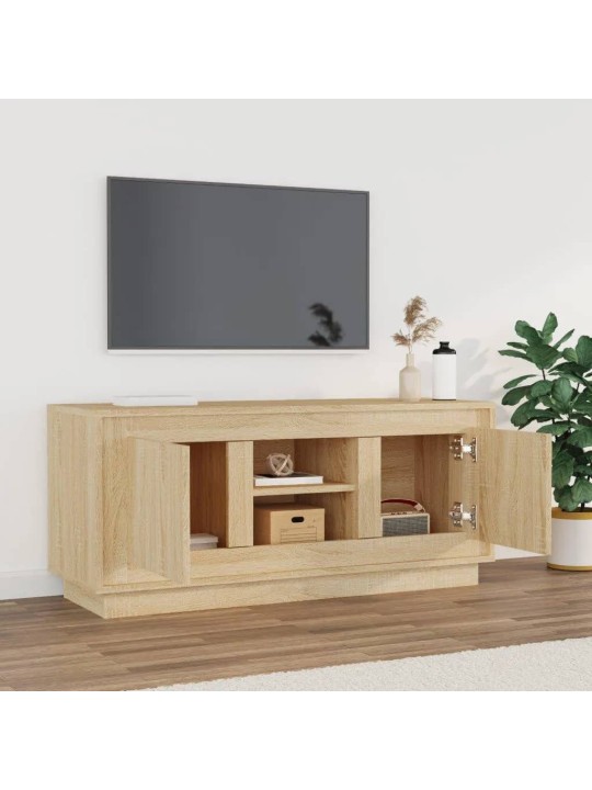 Televizoriaus spintelė, ąžuolo, 102x35x45cm, apdirbta mediena
