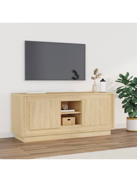 Televizoriaus spintelė, ąžuolo, 102x35x45cm, apdirbta mediena