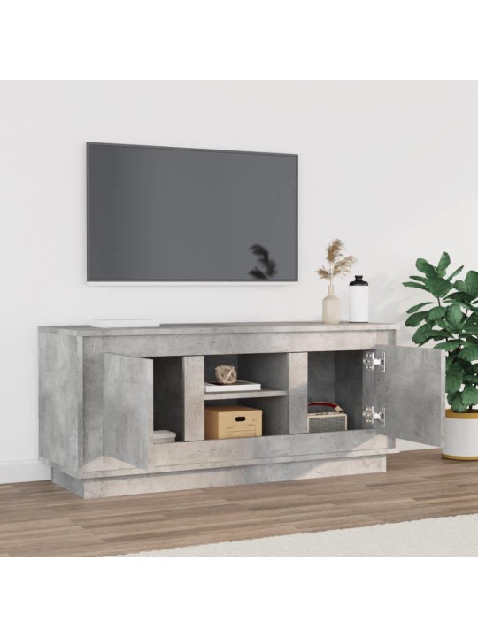 Televizoriaus spintelė, betono pilka, 102x35x45cm, mediena