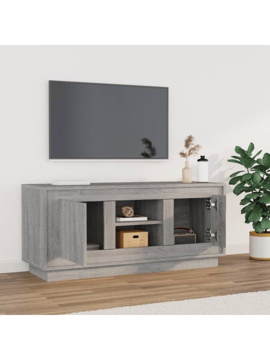 Televizoriaus spintelė, pilka ąžuolo, 102x35x45cm, mediena