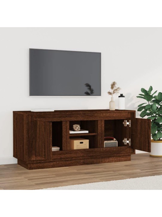 Televizoriaus spintelė, ruda ąžuolo, 102x35x45cm, mediena