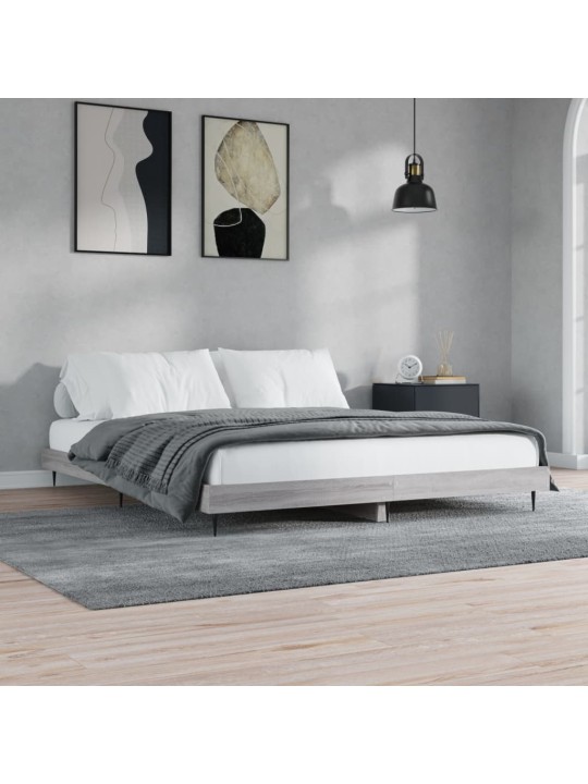 Lovos rėmas, pilkos ąžuolo spalvos, 120x200cm, apdirbta mediena