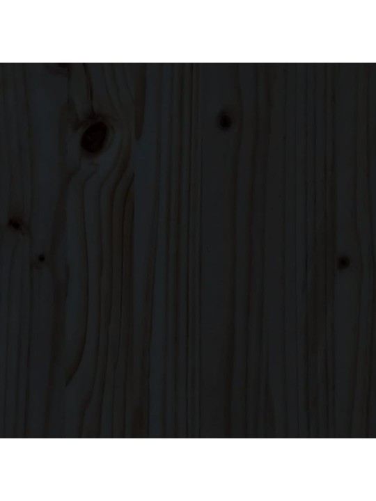 Sodo suoliukas, juodas, 110x38x45cm, pušies medienos masyvas