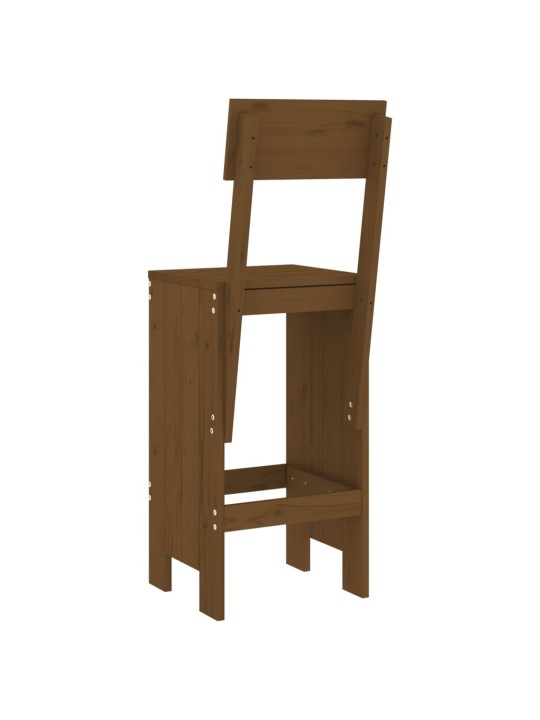 Baro taburetės, 2vnt., medaus rudos, 40x48,5x115,5cm, pušis